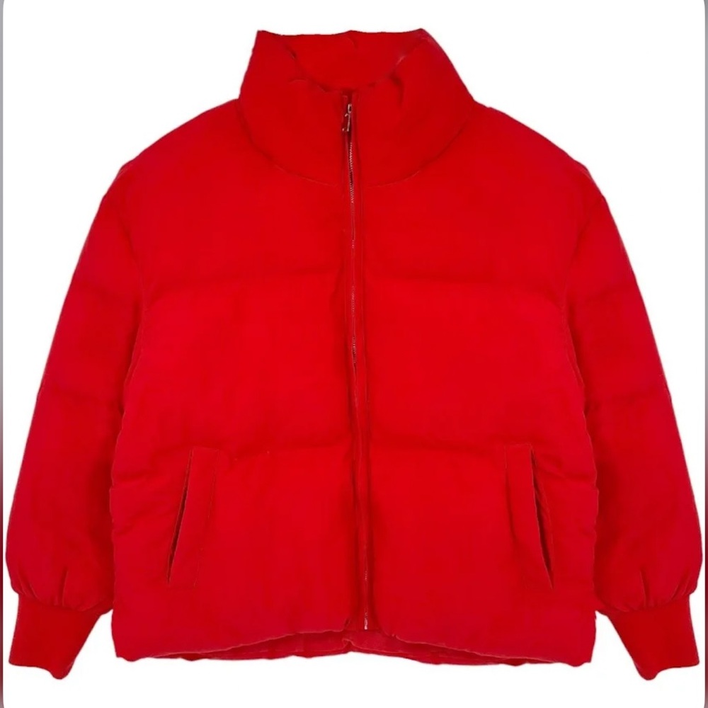 Lovers + Friends  Red Puffer Jacket